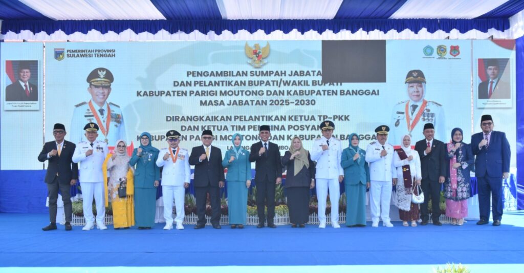 Dilantik, Bupati Parimo dan Banggai Harus Full Melayani Rakyat