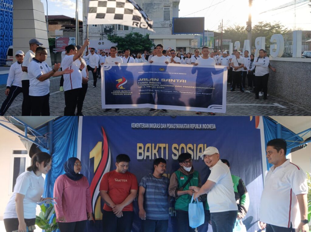 Hari Bhakti Kemenipas Diisi Jalan Santai dan Berbagi Sembako kepada Masyarakat