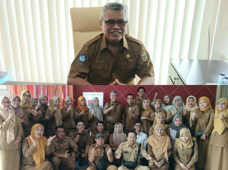 Hari Pertama Ngantor, Sekdis Syam Zaini Pimpin Apel dan Rapat Pegawai Disdik