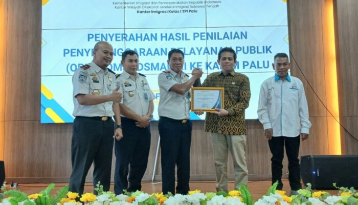 Kanim Palu Raih Opini “Sangat Baik” dari Ombudsman RI