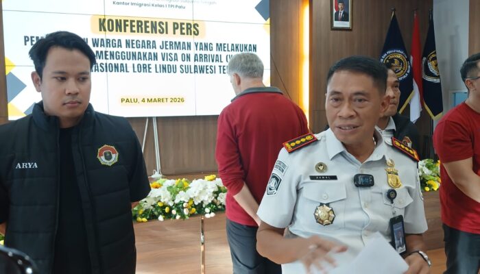 Penelitian Tanpa Izin di TNLL, WNA Jerman Diamankan Kantor Imigrasi Palu