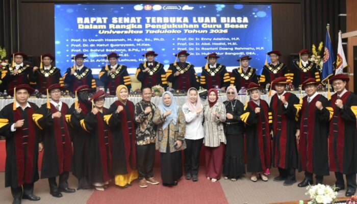 Untad Punya 9 Guru Besar Baru, Rektor: Simbol Menguatnya Fondasi Keilmuan