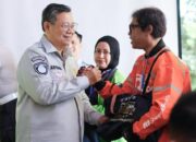 Dukung Polantas Menyapa, Jasa Raharja Edukasi Komunitas Ojol di Pontianak