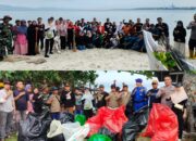 Diskominfosantik Palu Bersihkan Pantai Baiya Peringati Hari Lingkungan Hidup