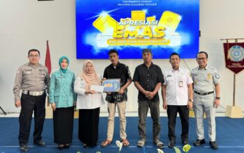 Wagub Serahkan Hadiah Emas, Jasa Raharja Sulteng Apresiasi Masyarakat Taat Pajak
