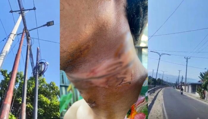 Kabel Provider Semrawut di Palu, Jerat Leher Pengendara Motor
