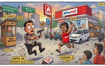 Kronologi Lengkap Tragedi Berdarah Polisi vs Jukir di Alfamidi Tombolututu Palu