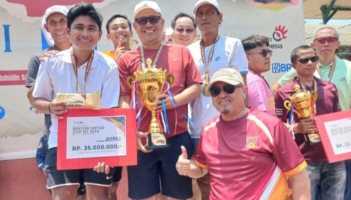 Untad Pertahankan Gelar Juara Turnamen Tenis Rektor Cup
