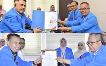 Prof Khairil – Prof Amar Kompak Daftar Pilrek Untad di Hari Jumat